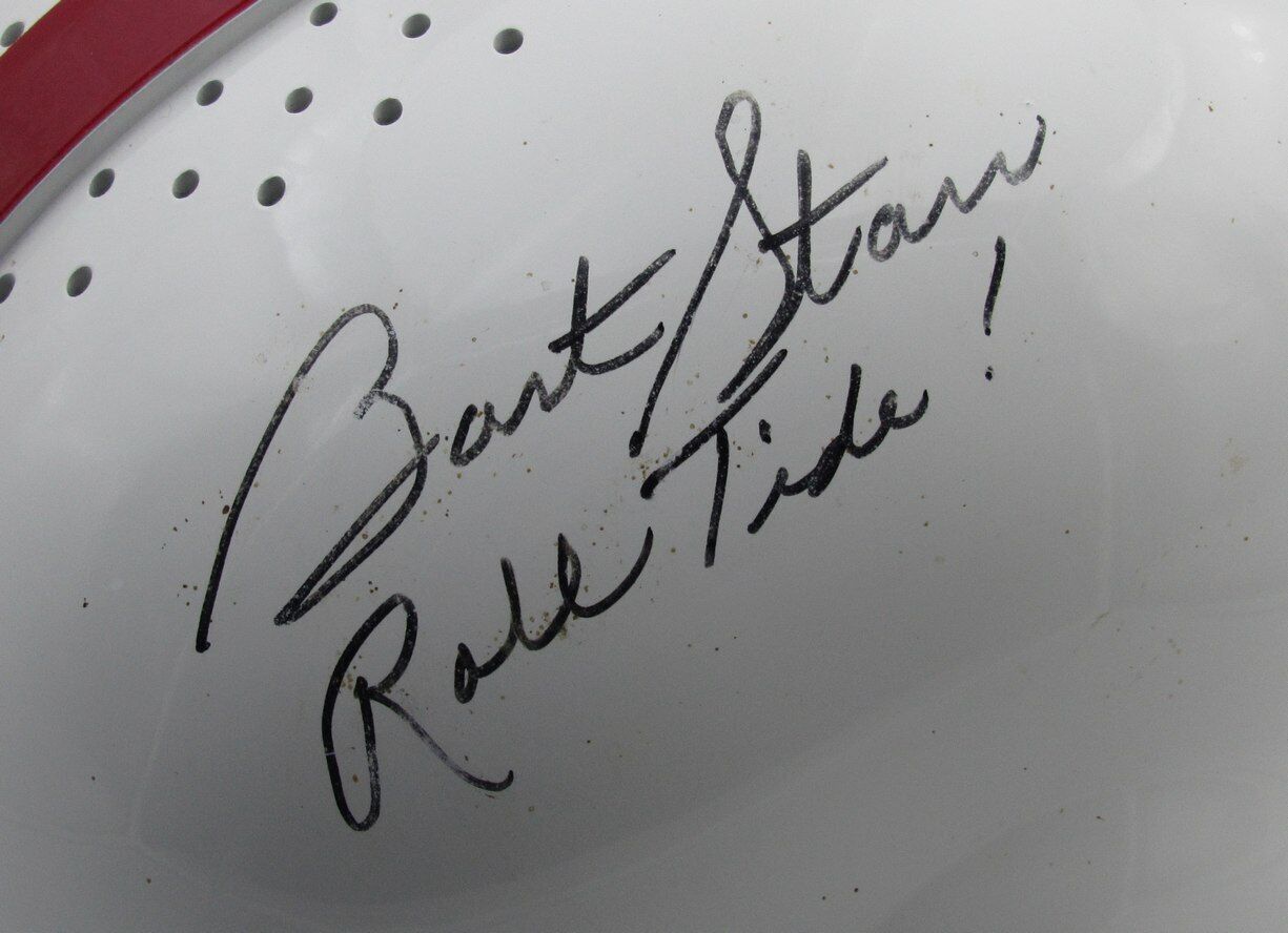 Bart Starr Alabama Signed/Insc Full Size Rk