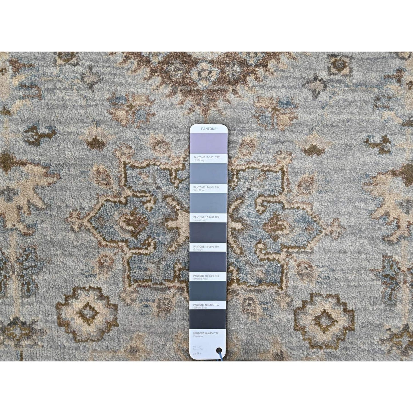 2'9"X21'9" Gray Karjihooz Design Hand Knotted Pure Wool Xl Runner Rug