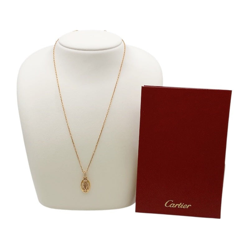 Cartier Logo Double Diamond Necklace 750Pg