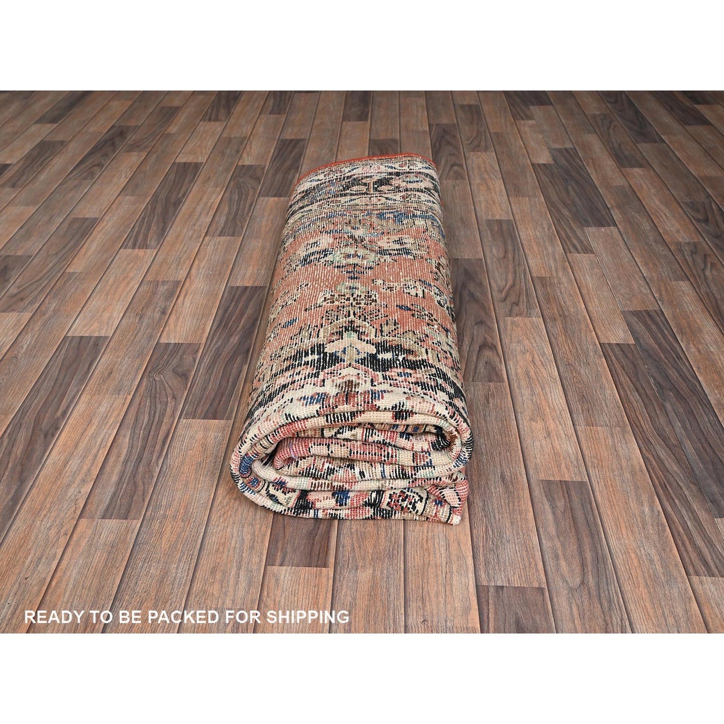 7'X10' Rose Pink Vintage Zoroastrian Babikoodid 100% Wool Hand Knotted Rug