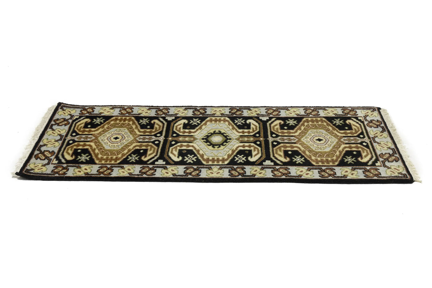 Handmade Serapi Oriental Rug Geometric Design