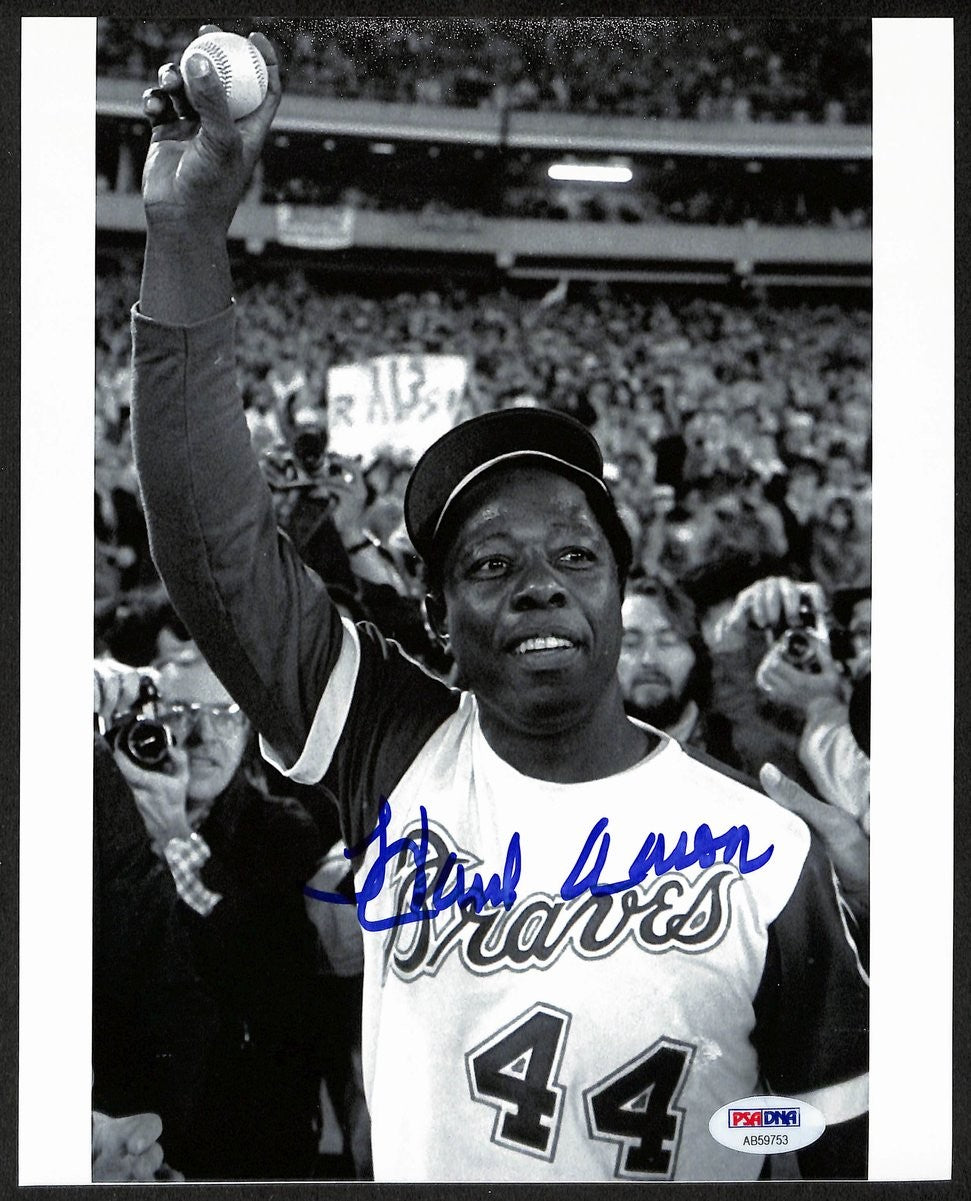 Hank Aaron Hof Signed/Auto 8X10 B/W Photo #715