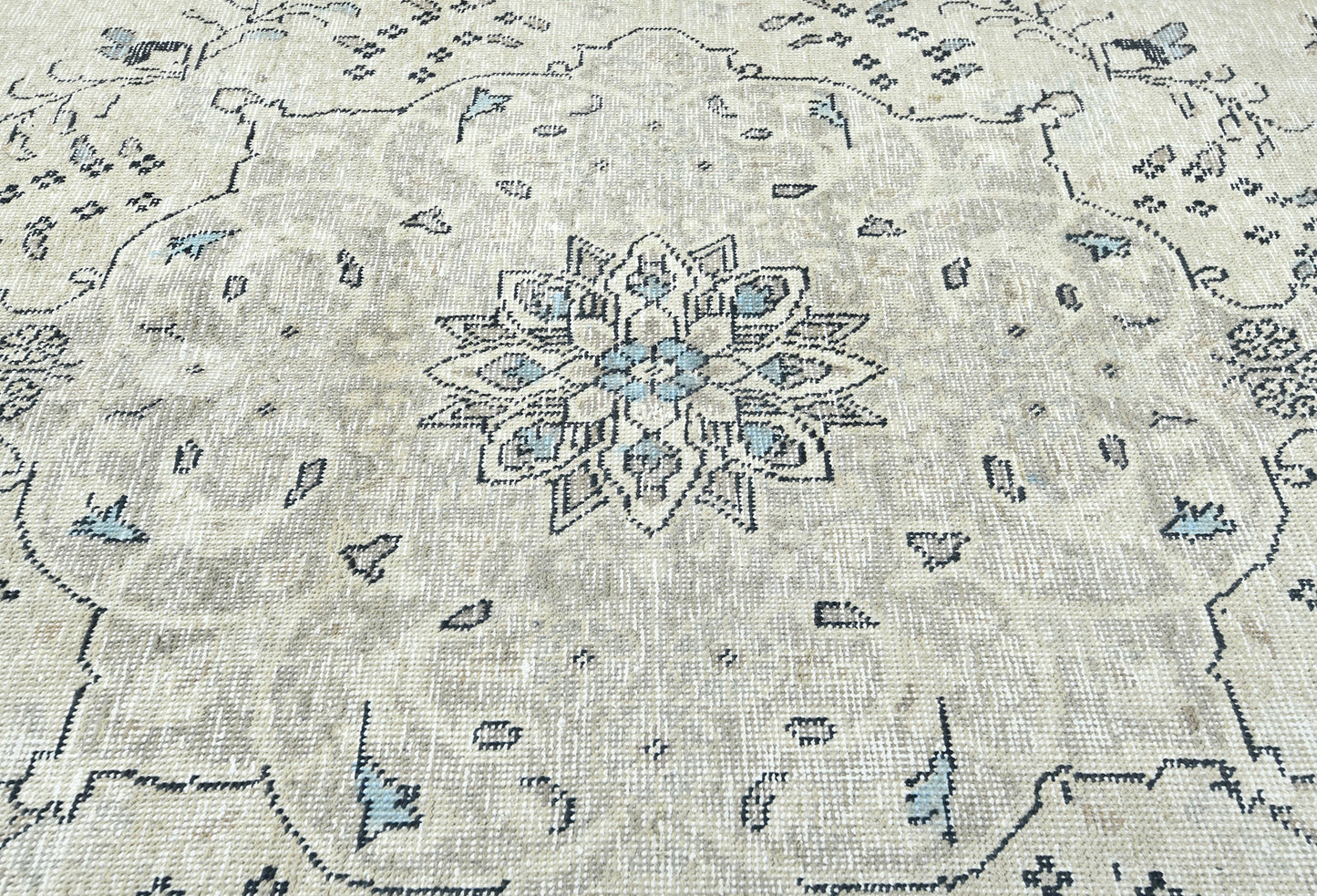Hand-Knotted Antique Oriental Rug Muted Color