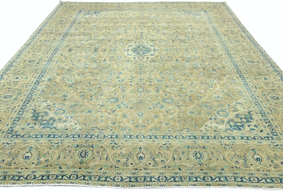 10X13 Ft Antique Stone-Washed Oriental Rug Floral
