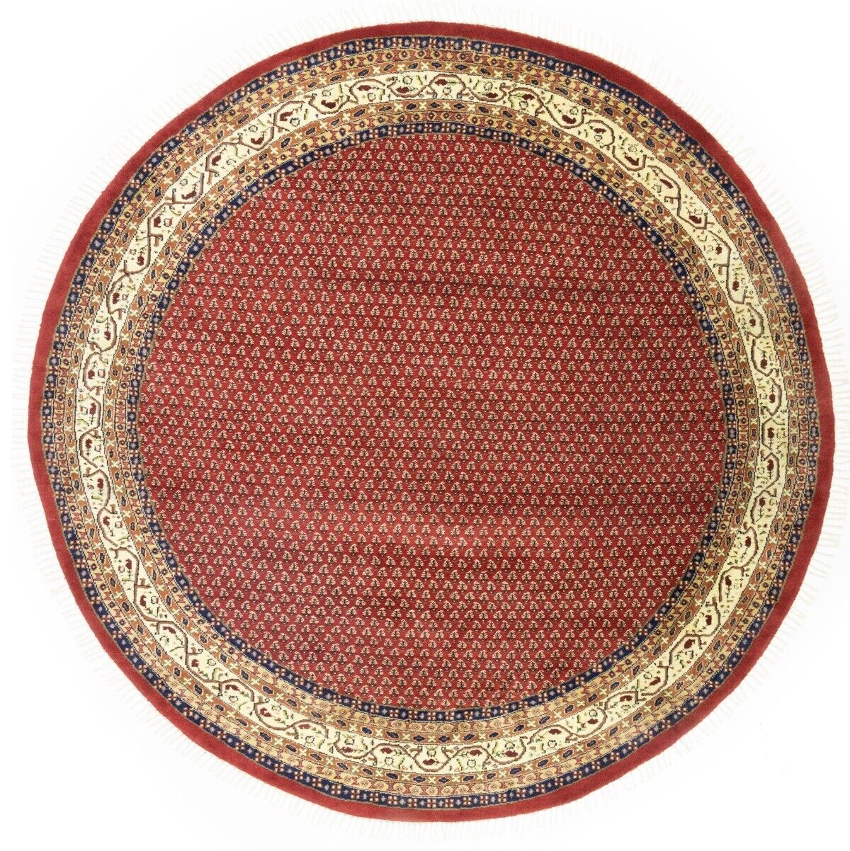 Handmade Tribal Indo Botemir Round Oriental Rug