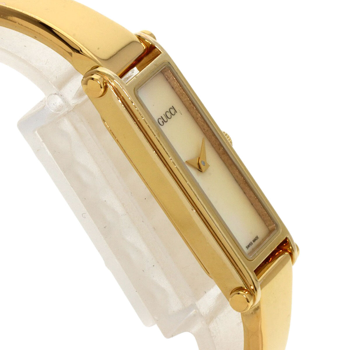 Gucci Square Face Bangle Watches Gold Plated/Gold Plated Ladies