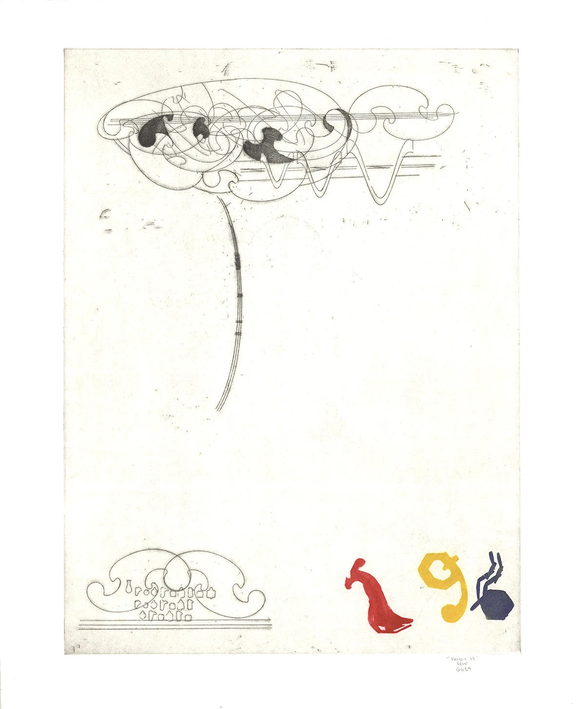 Glenn Goldberg Paco + J.J. Signed " Etching Contemporary Black