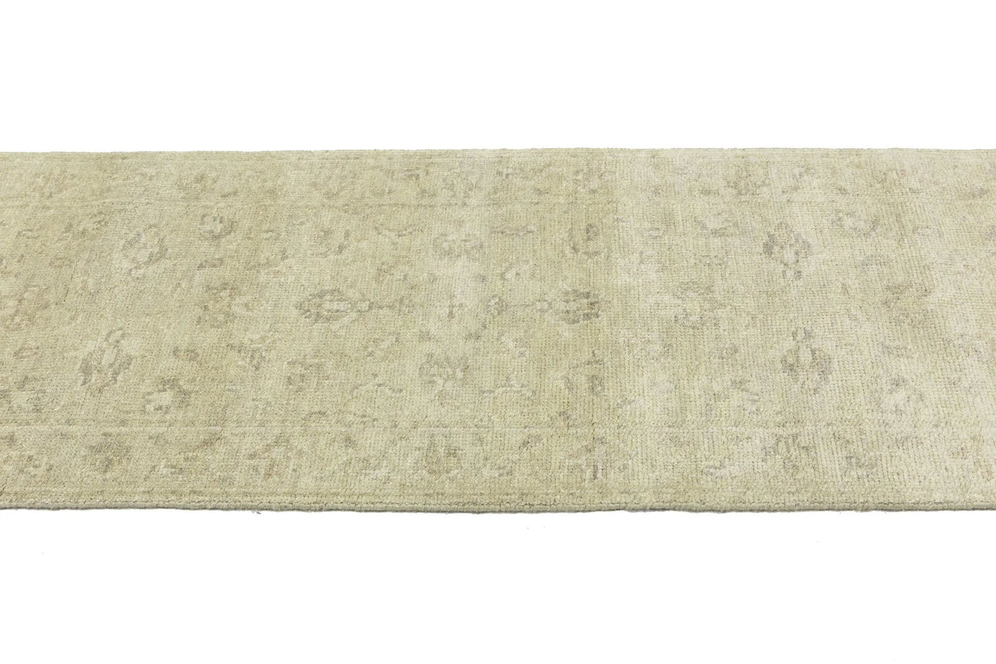 Handmade Wool Oriental Runner Rug Muted Floral