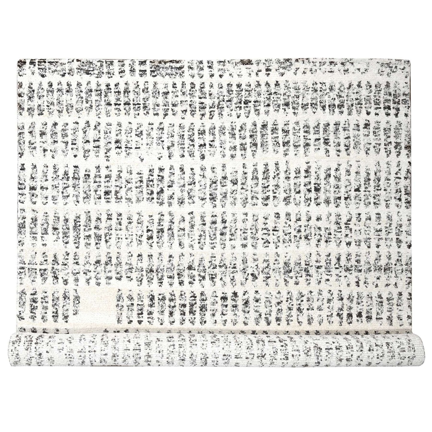 10'2"X13'9" Vivid White Modern Design Wool Hand Knotted Oriental Rug