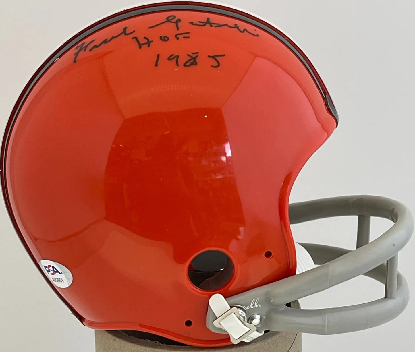 Frank Gatski Autographed Cleveland Browns Mini Helmet (Psa)