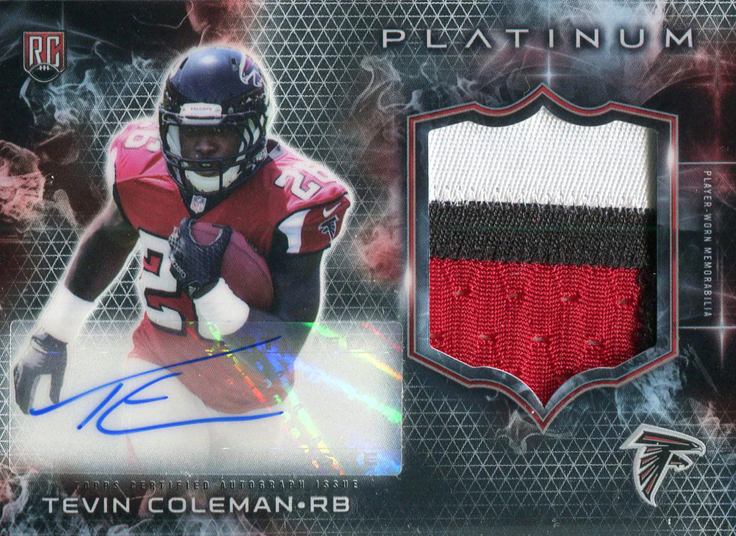 Tevin Coleman Autographed 2015 Topps Platinum
