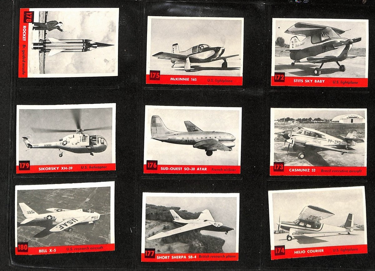 1956 Topps Jets Complete (1-240) Card Set With 2 Albums 195869