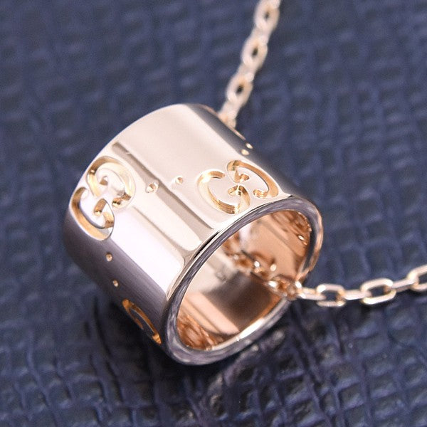 Gucci Icon Pendant Necklace In 750Pg Pink Gold