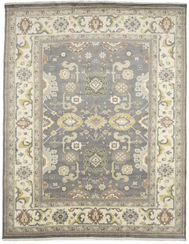 Handmade Floral Oushak Chobi 9'5X12'0 Ft Oriental