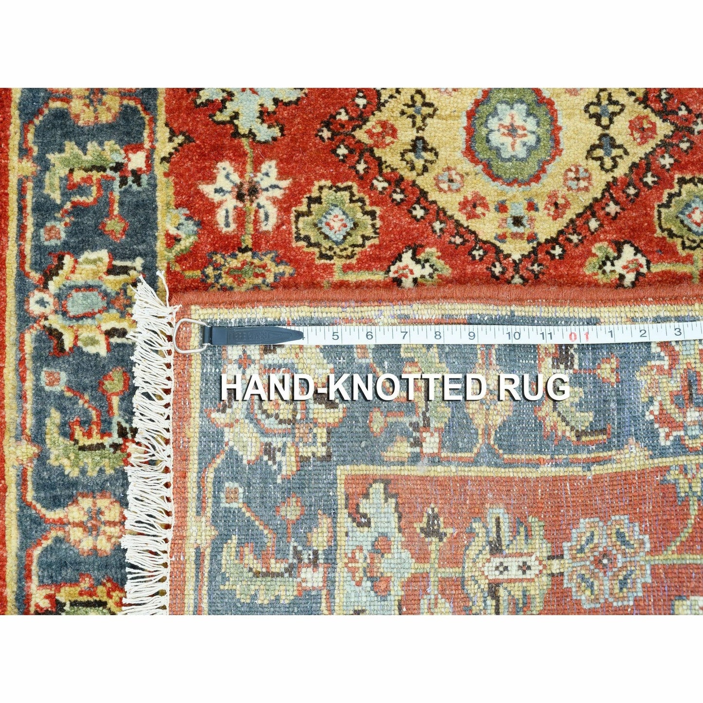 2'7"X15'10" Red Karjihooz Design Pure Wool Hand Knotted Xl Runner Rug