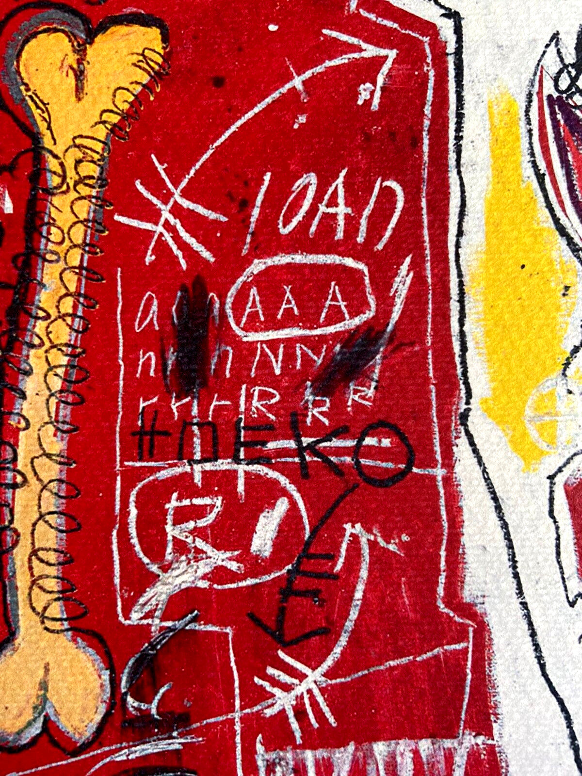 Jean-Michel-Basquiat, Coa Lithograph Signed Numbered In Pencil