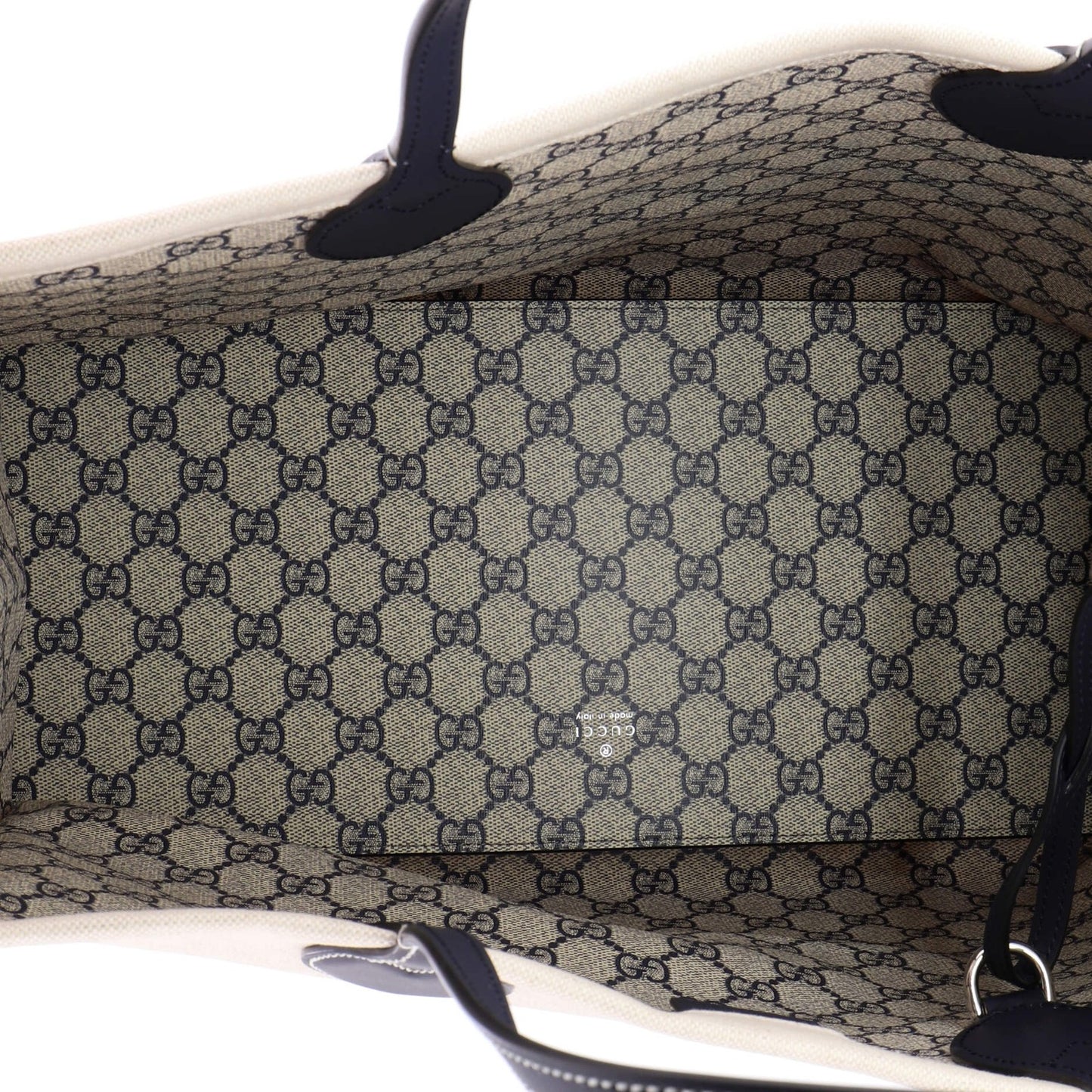 Gucci Logo Shopper Tote Printed Canvas Medium