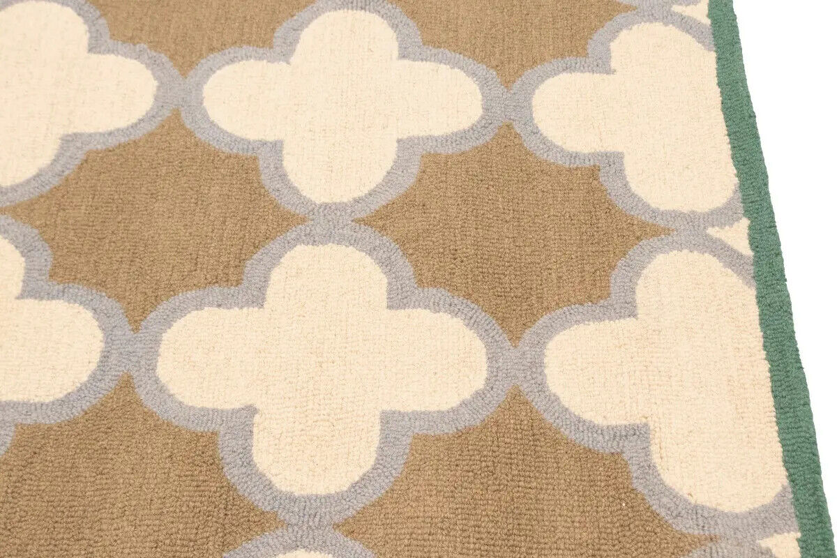 Hand-Tufted Multicolored Trellis Plush Rug Modern