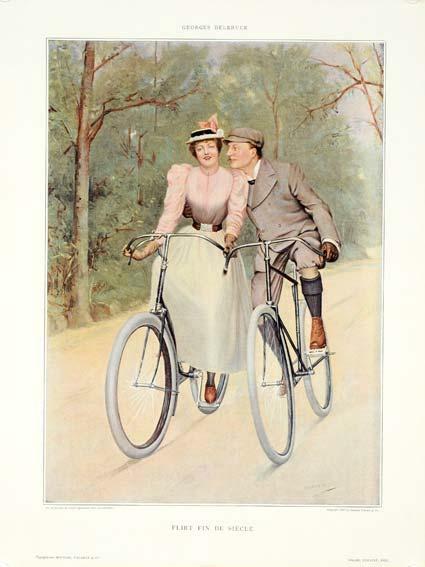 Original Vintage Poster Flirt By Delbruck For Figaro Illustre 1898