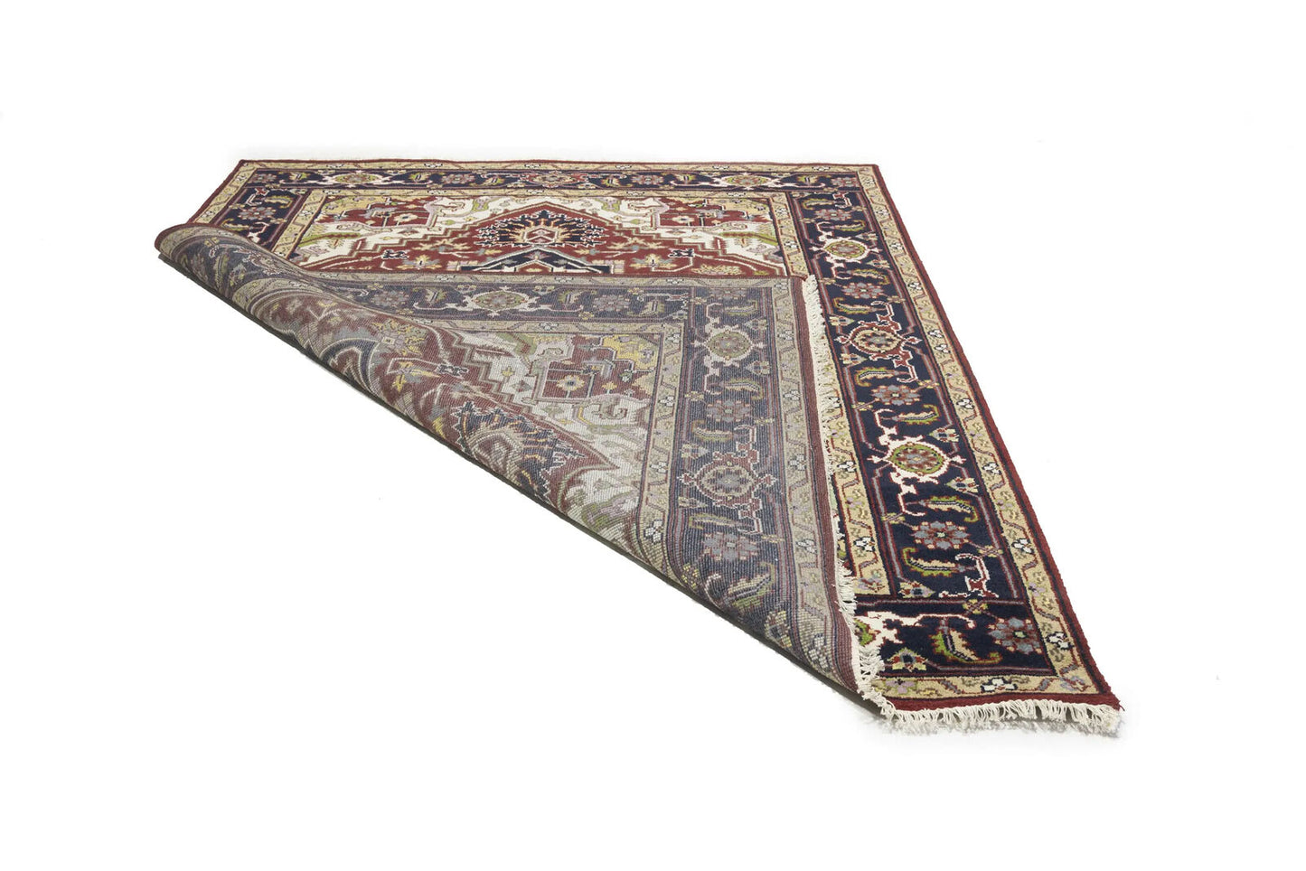 Heriz Serapi Oriental Rug Floral Style Large
