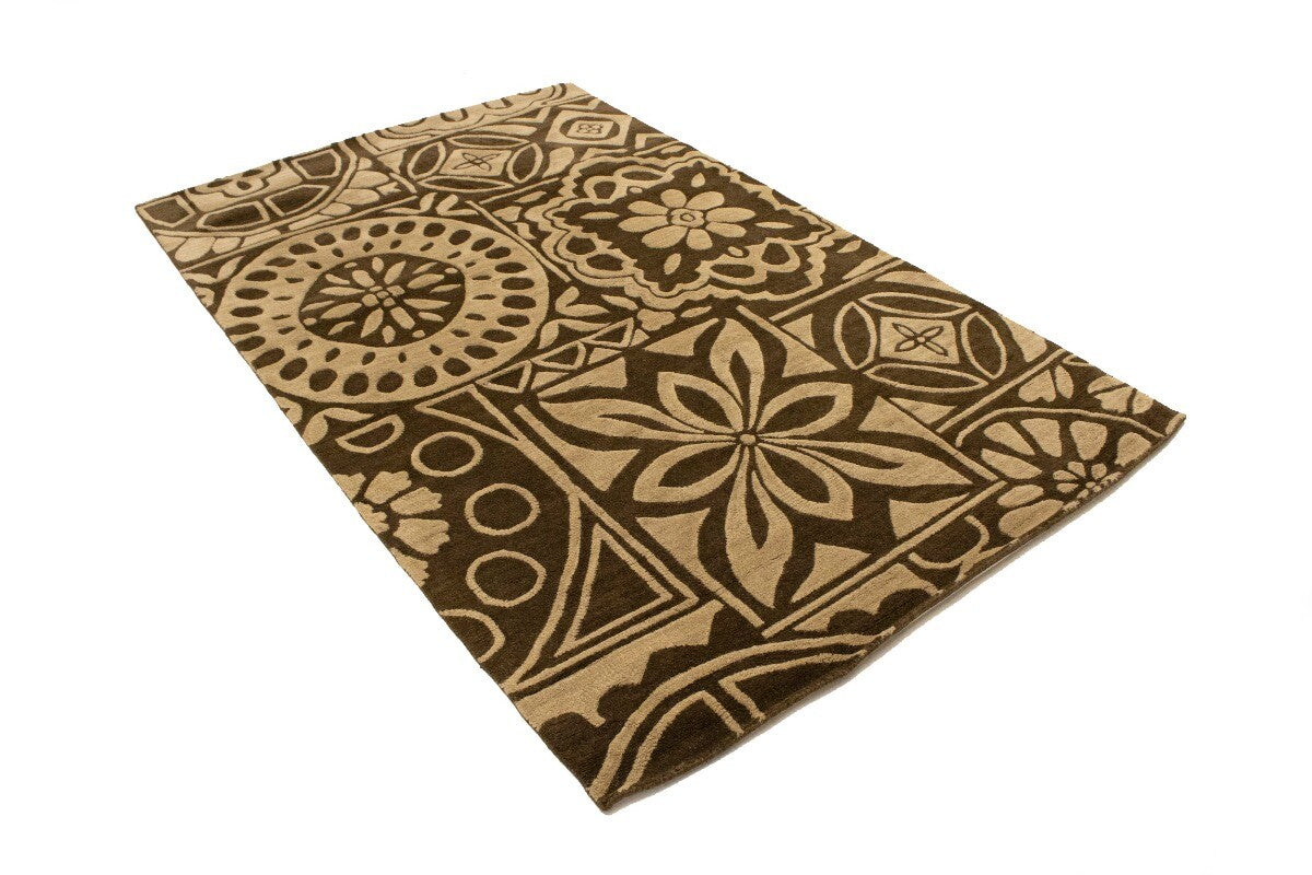 Hand-Tufted Wool Rug Contemporary Pastel Floral