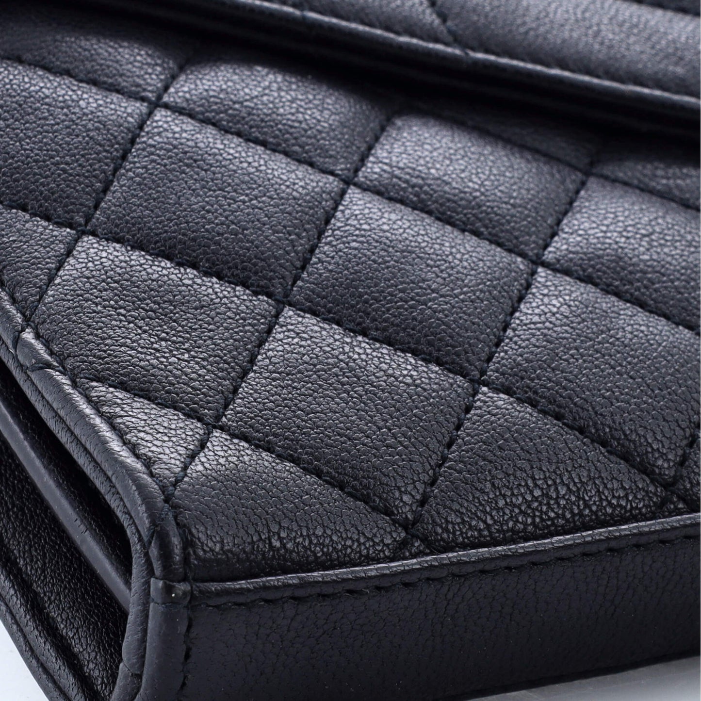 Saint Laurent Classic Monogram Chain Wallet Mixed Matelasse Leather Medium