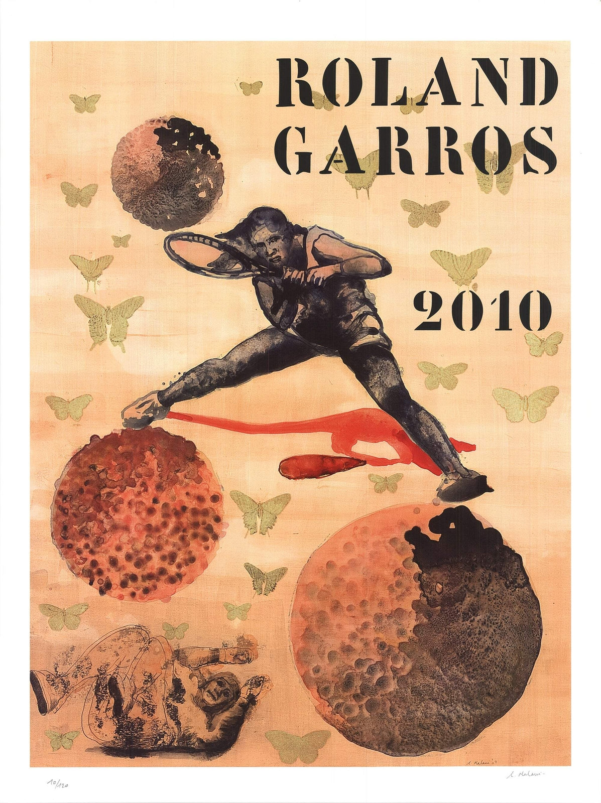 Nalini Malani Roland Garros French Open Signed " Offset Lithograph