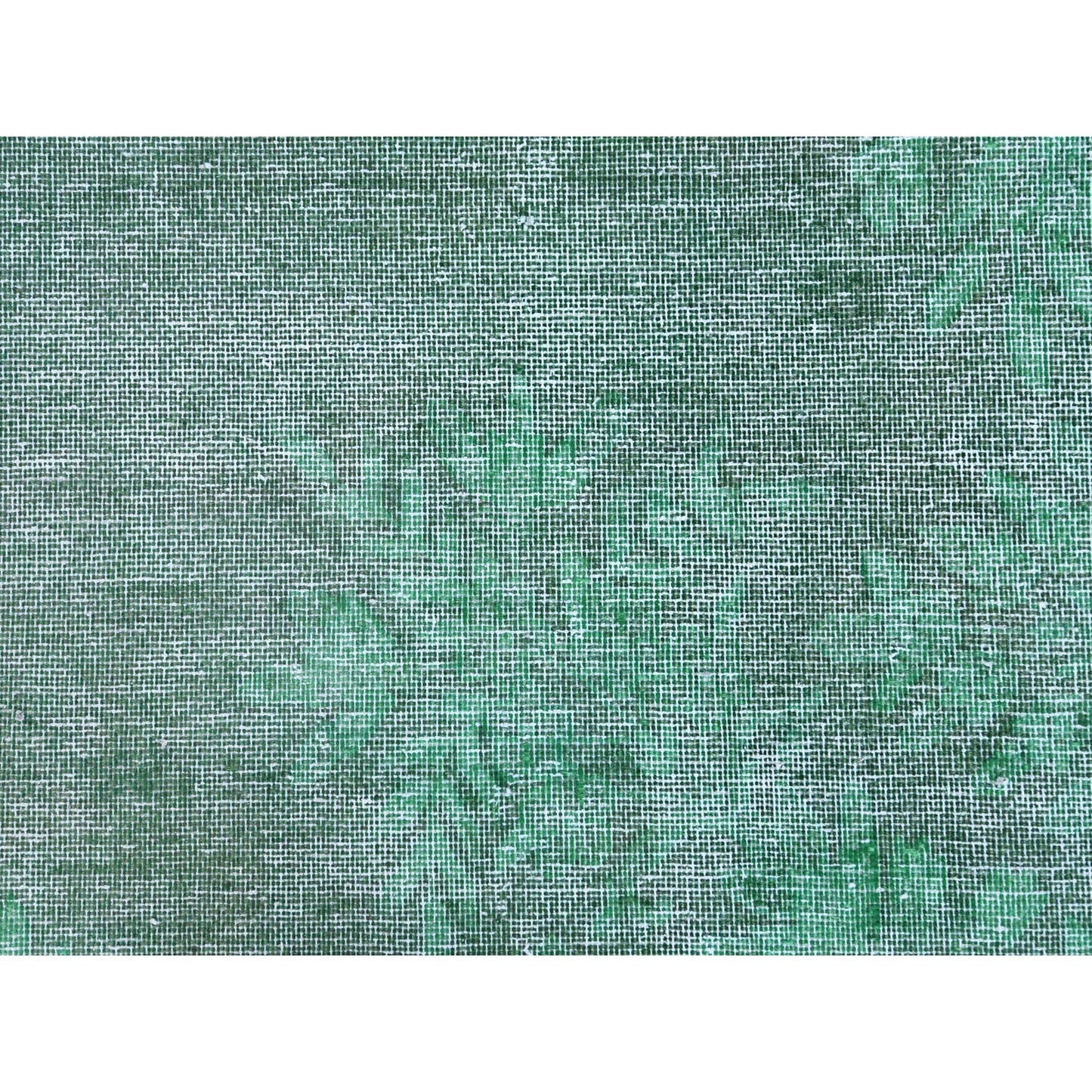 9'7"X12'5" Hand Knotted Shades Of Light Green Overdyed Farsian Karman Rug