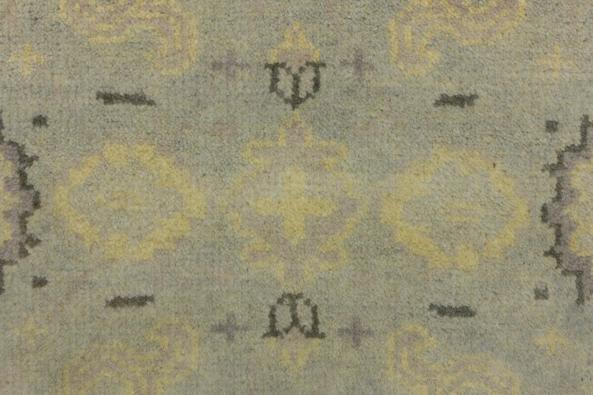 Muted Floral Design Oushak Chobi Runner Rug