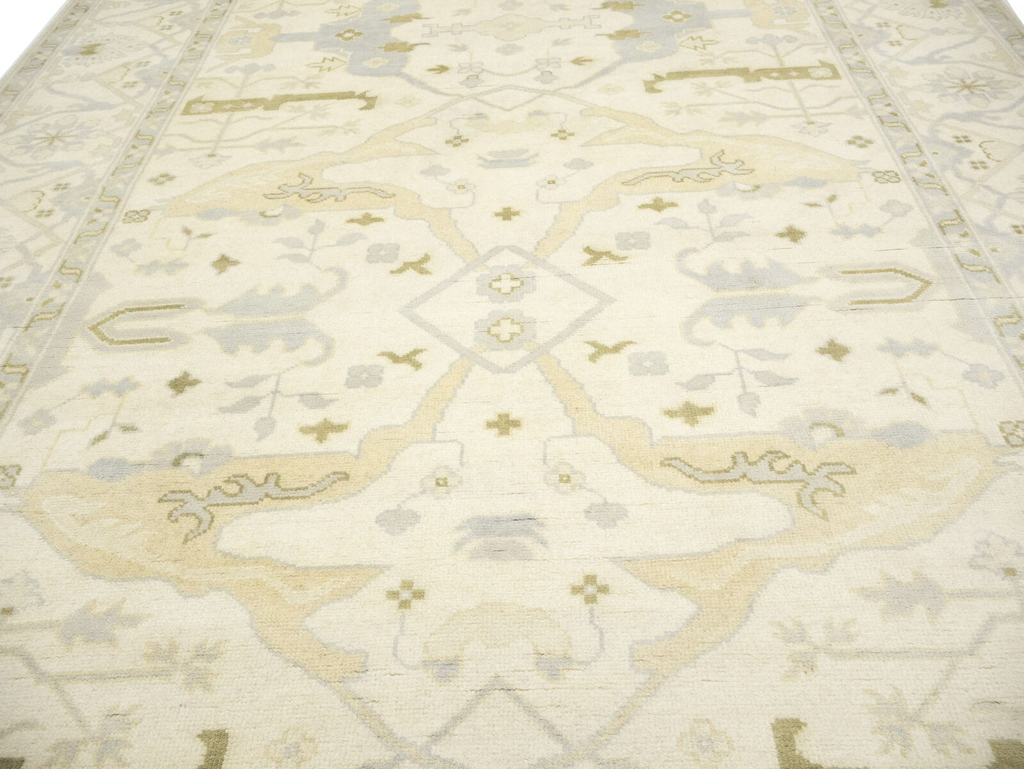 Handmade Extra Large Oushak Oriental Rug Muted