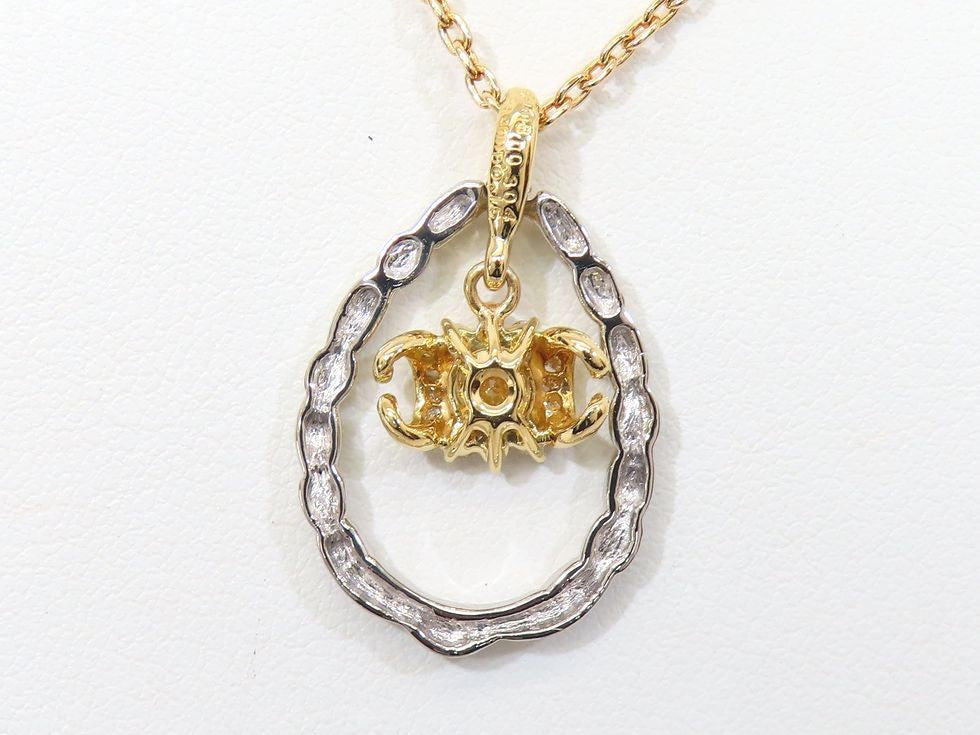 Southern Cross Diamond 0.304/0.15Ct Necklace K18Yg/Pt900