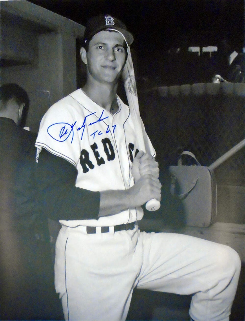 Carl Yastrzemski Tc 67 Autographed Rookie 16X20 Photo (Jsa)
