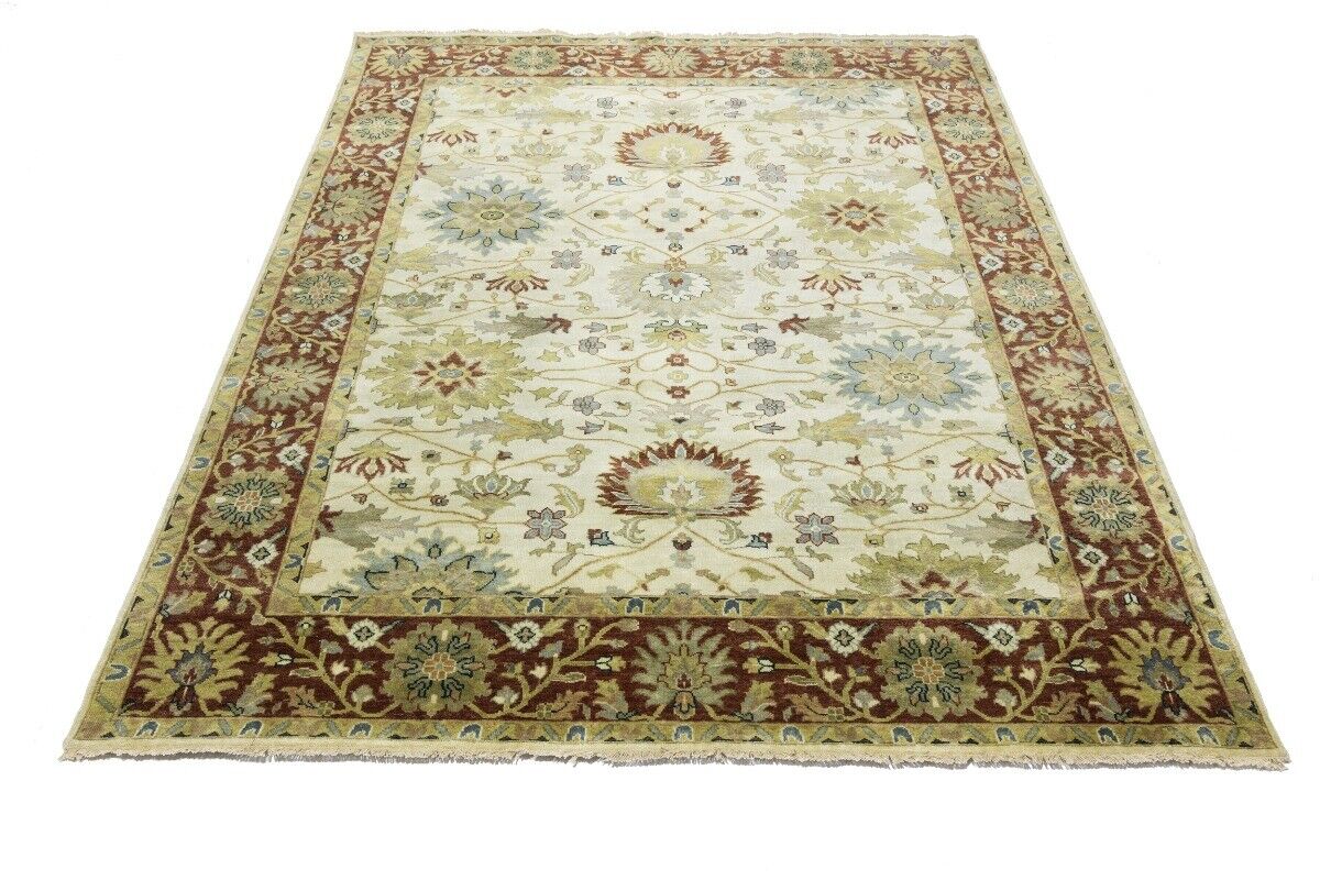 Hand-Knotted Vintage Style Floral Peshawar Osh