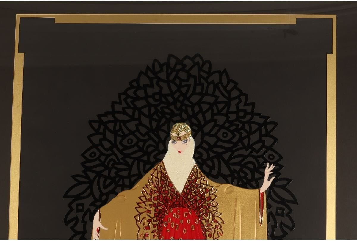 Erte "The Opera House" Embossed Color Serigraph
