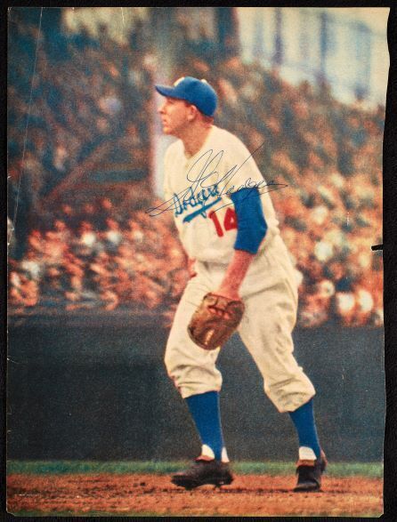 Gil Hodges Hof Autograph 8X10.75 Magazine Photo