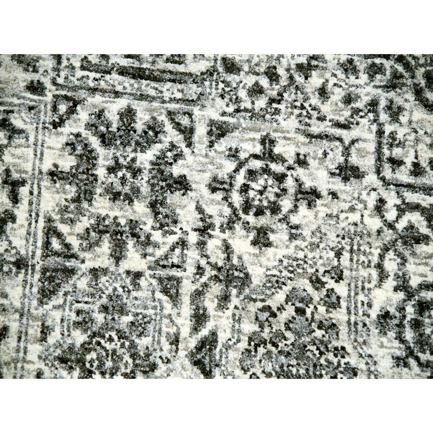 10'X10' Oxford White Hand Knotted Organic Wool Mamluk Dynasty Round Rug