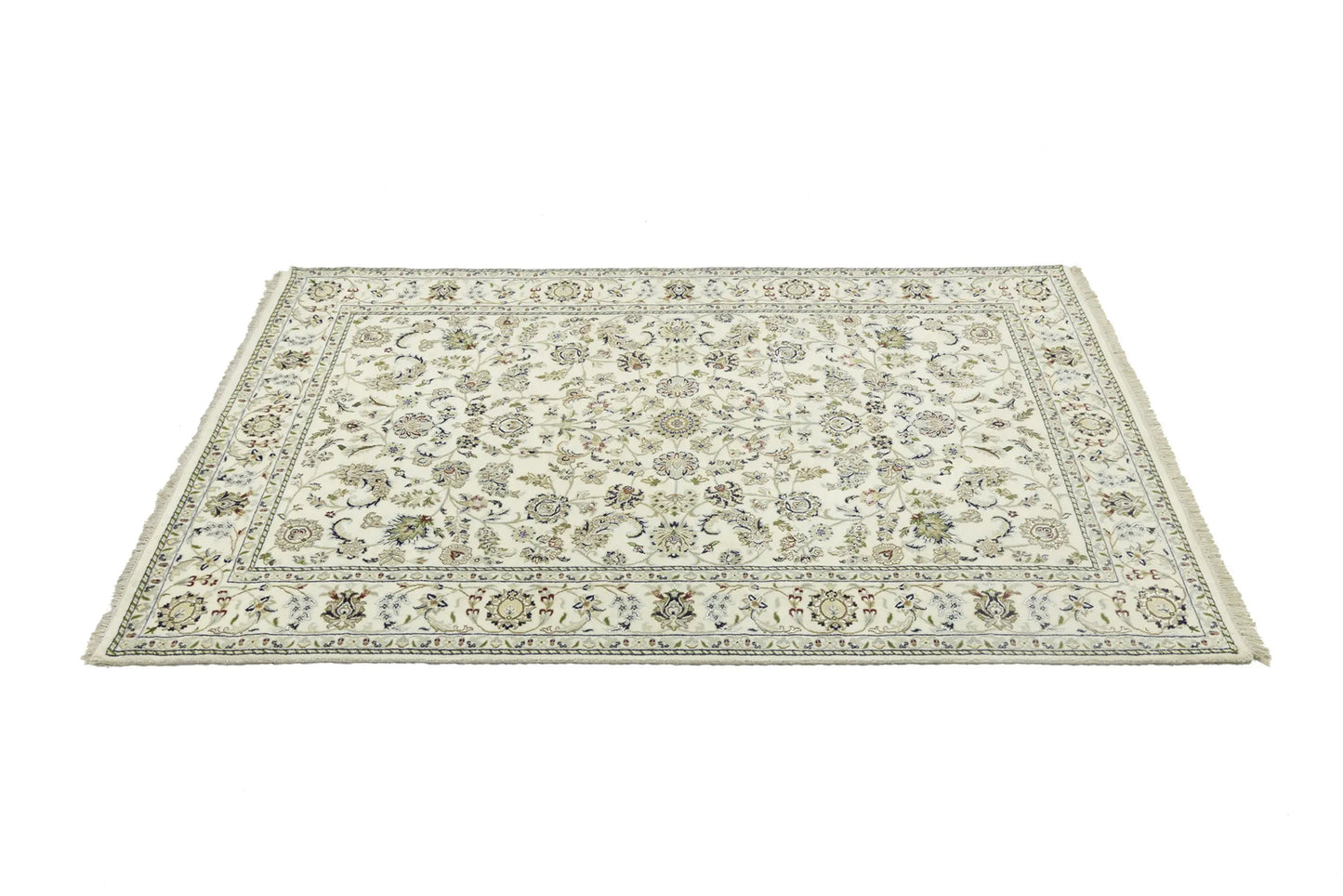 Indo-Nain Oriental Rug Classic Floral Style