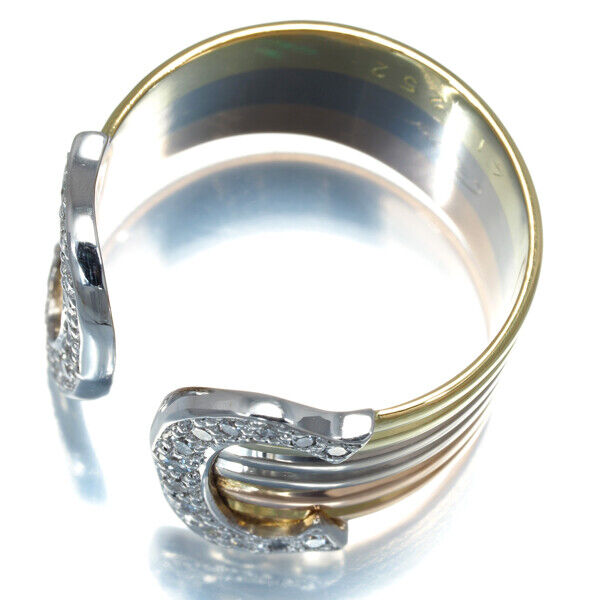 Cartier Ring Diamond 2C Double C C2 3Color Lm Eu55 18K Yg/Wg/Pg