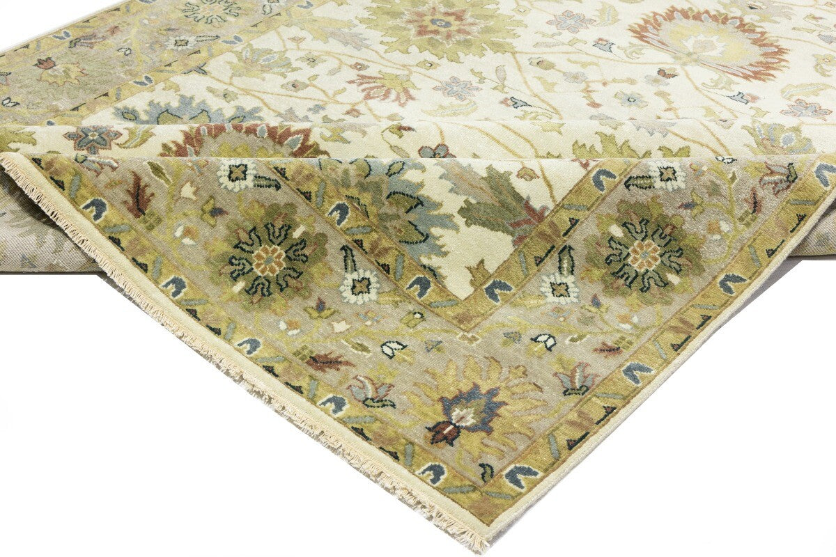 Handmade Osh Chobi Floral Style Peshawar Rug