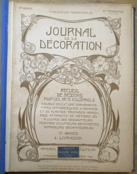 Antique 6 Book Set Journal De La Decoration