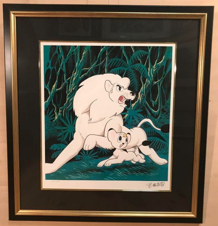 Osamu Tezuka Piezograph "Jungle Emperor Leo" Limited Edition Signed Coa Japan
