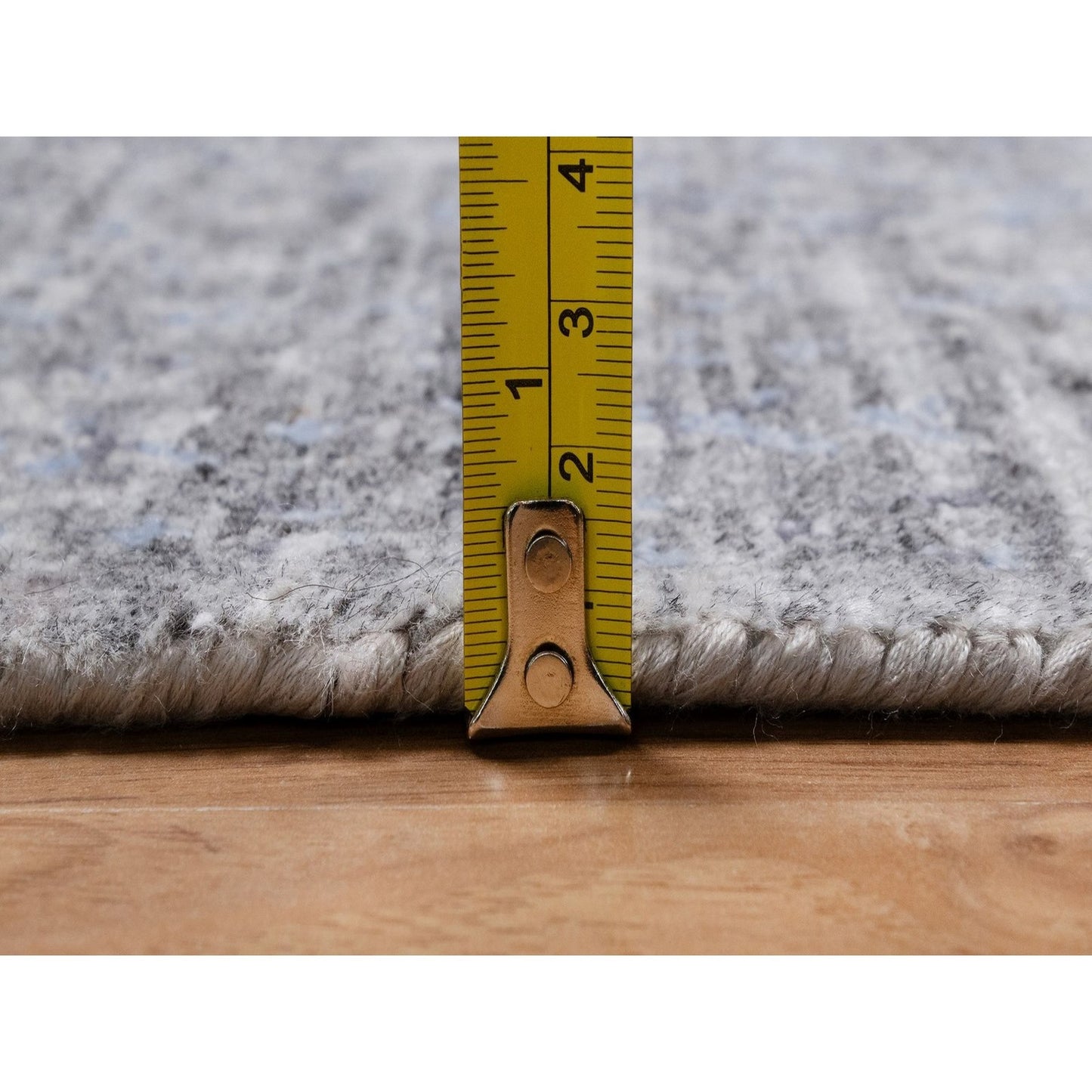 8'X10' Dove Gray Wool Rug Tone On Tone Design Modern Hand Knotted Oriental