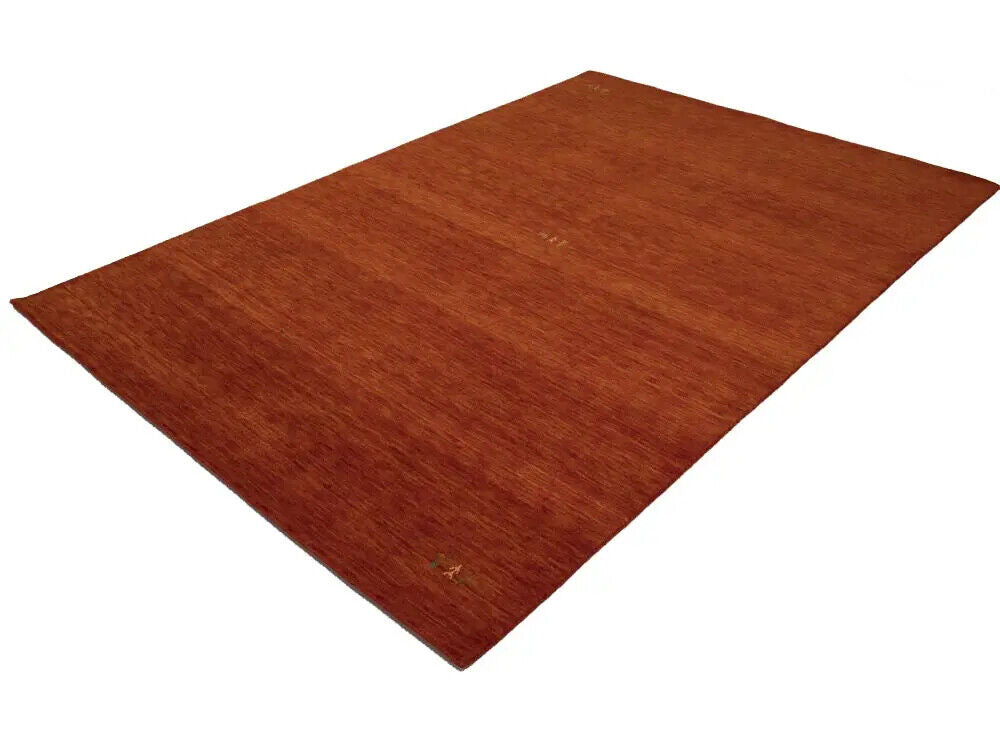 Contemporary Gabbeh Modern Rug Orange Tribal
