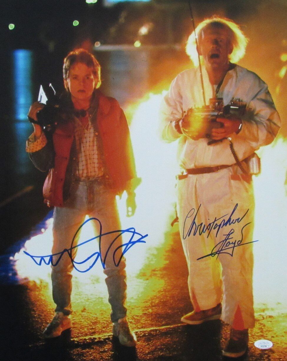 Michael J Fox/Christopher Lloyd Sign/Auto 16X20