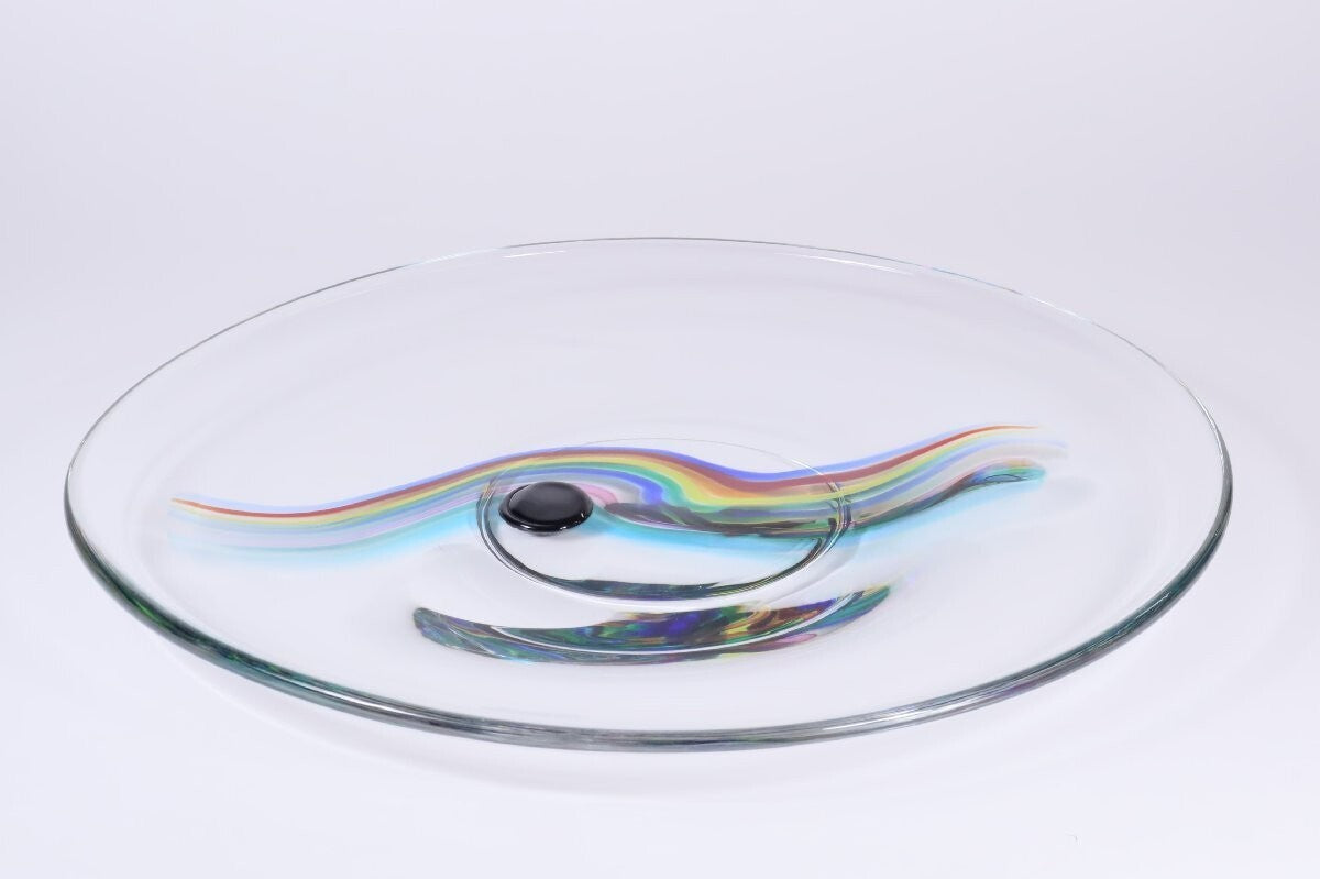 Archimede Seguso Murano Glass Large Dish Plate
