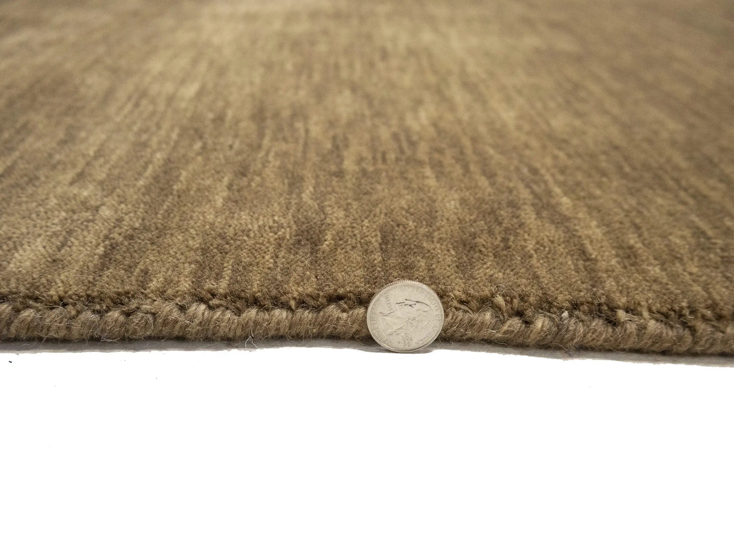 Modern Gabbeh Wool Area Rug Brown Tribal Design