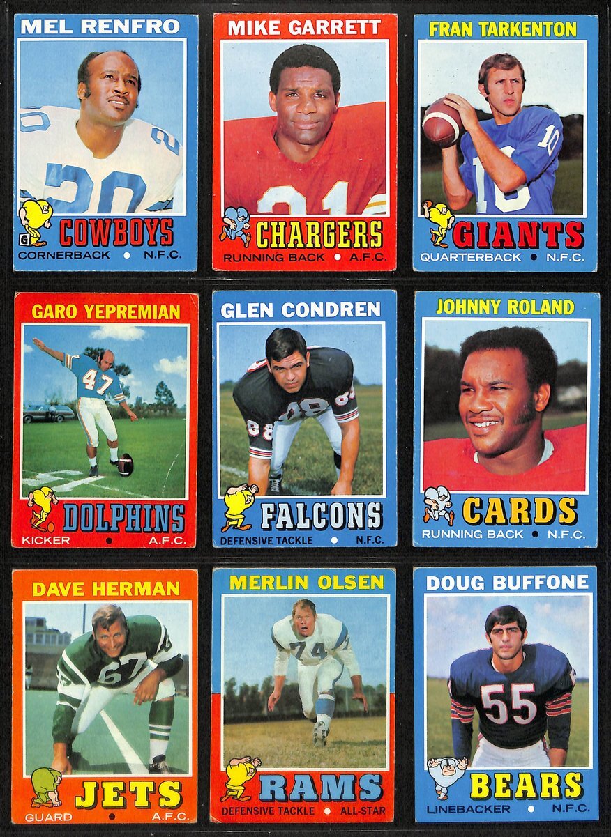 1971 Topps Football Card Complete Set (1-263)