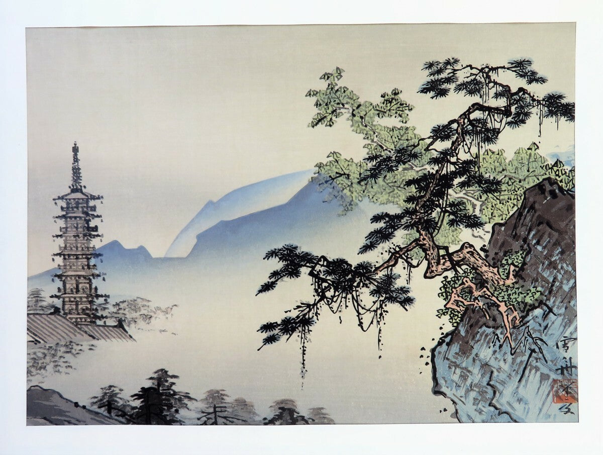 Japanese National Treasure Ink Painting Masterpiece 12 Woodblock Print Art Book
