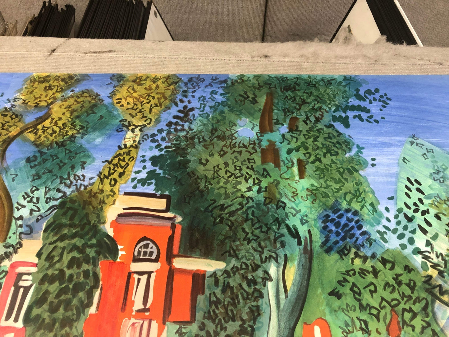 Raoul Dufy Paddock-Deauville " Lithograph Impressionism Multicolo