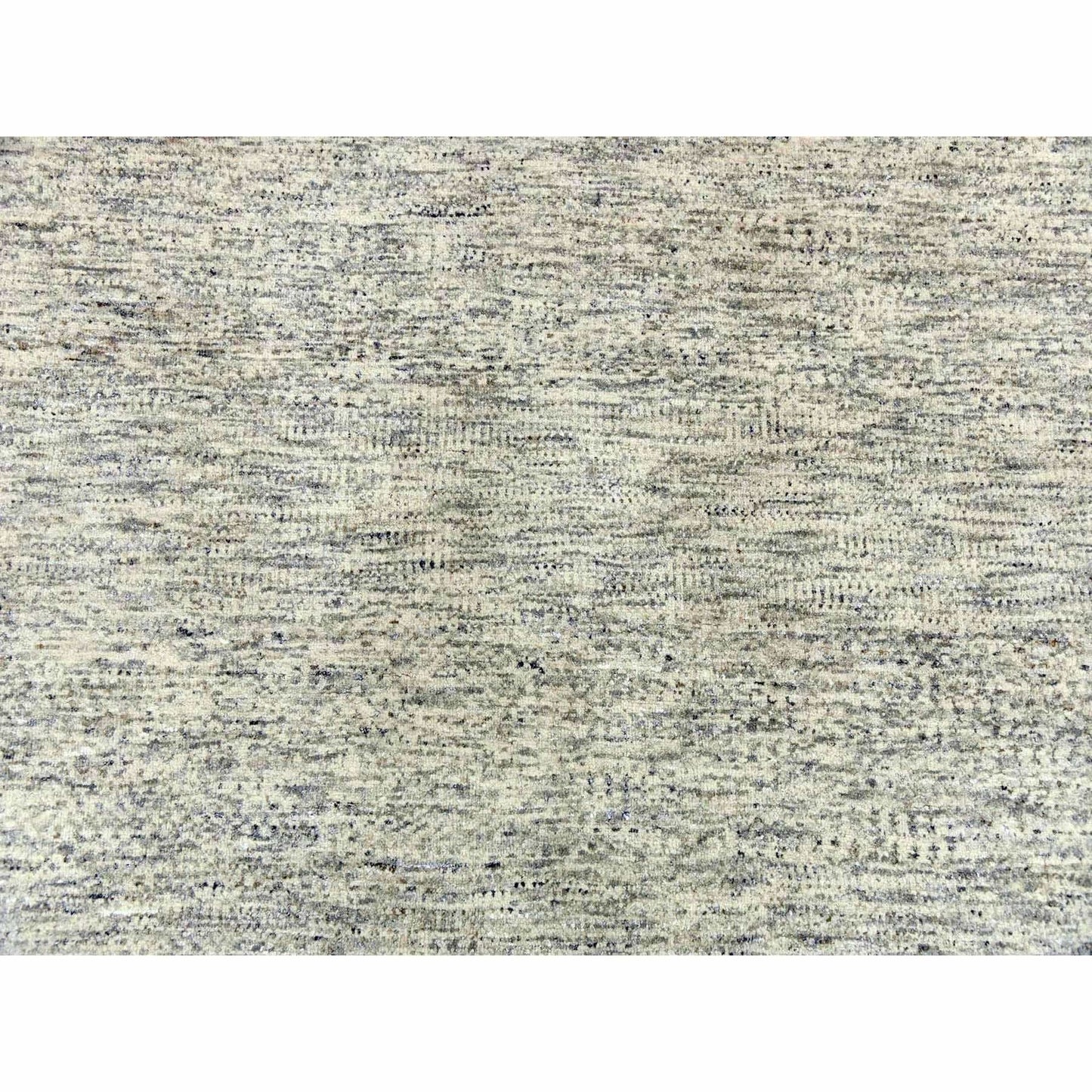 8'X10'1" Beige Hand Knotted Wool Organic Salt And Pepper Design Rug